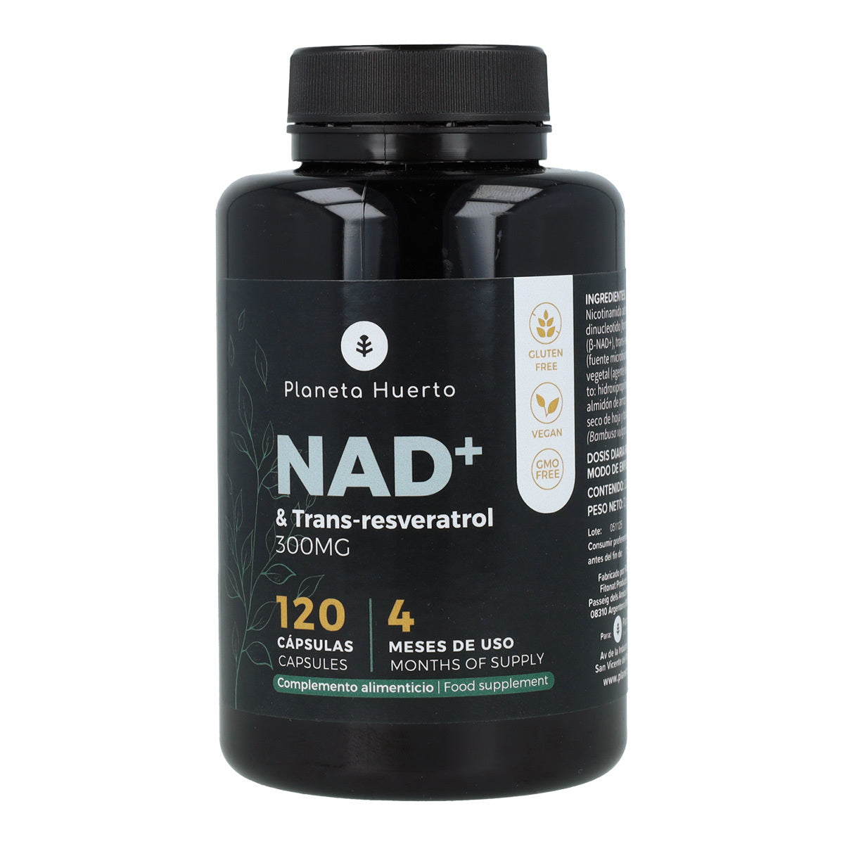 NAD+ Transresveratrol Planeta Huerto 120 cápsulas
