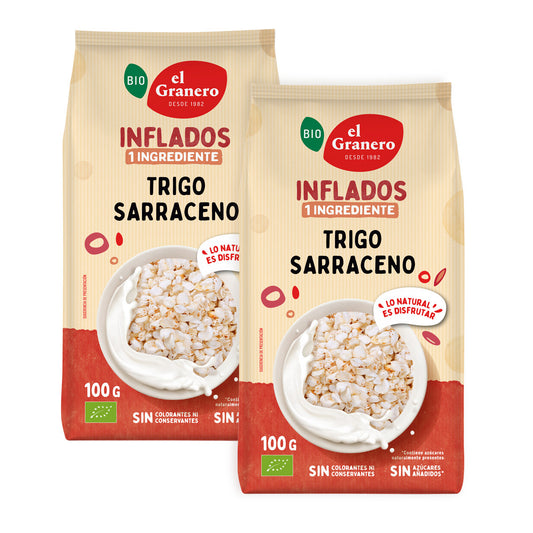 Pack 2x Trigo sarraceno hinchado BIO El Granero, 100g