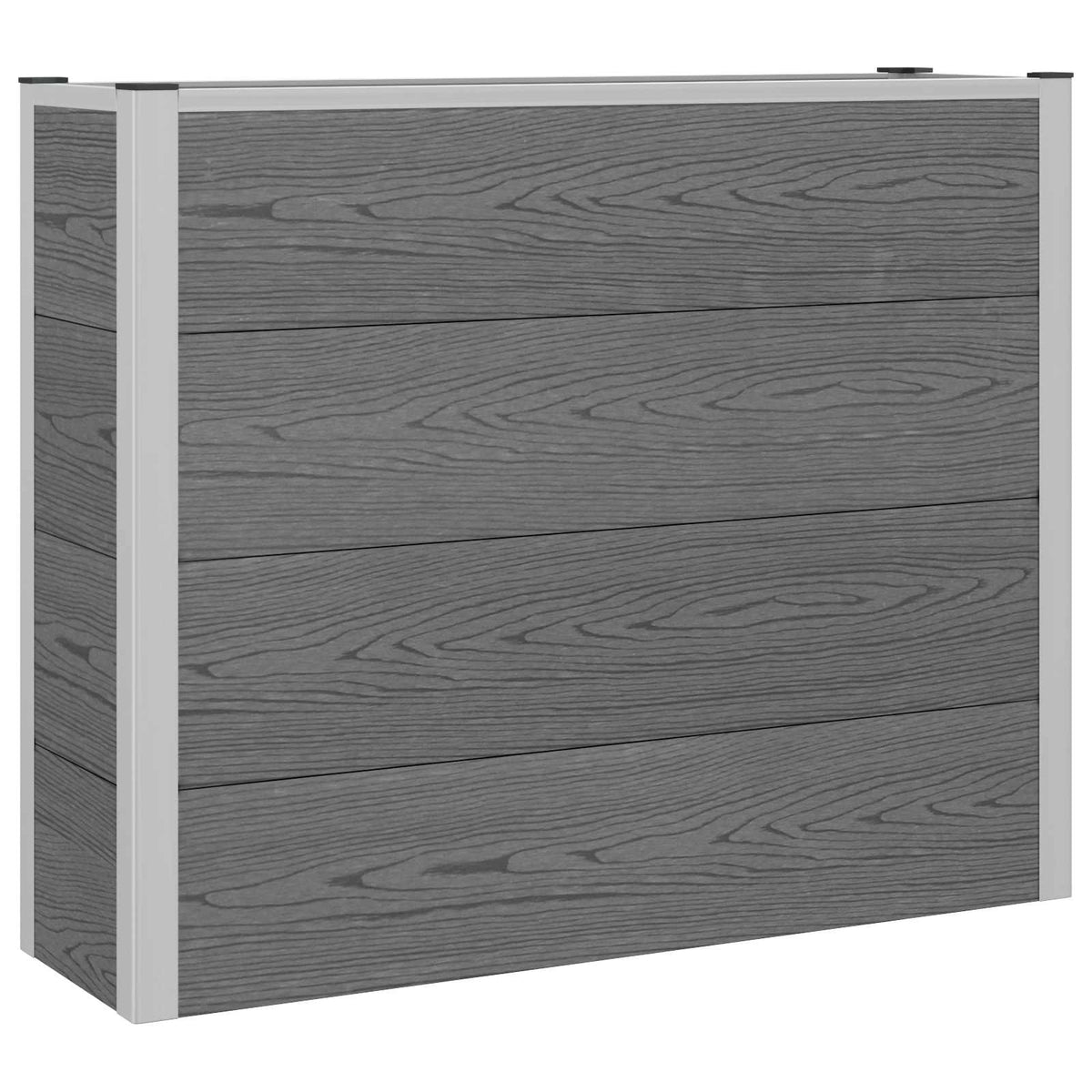 Arriate Elevado Gris 100 X 30 X 82 Cm Wpc Y Aluminio_0