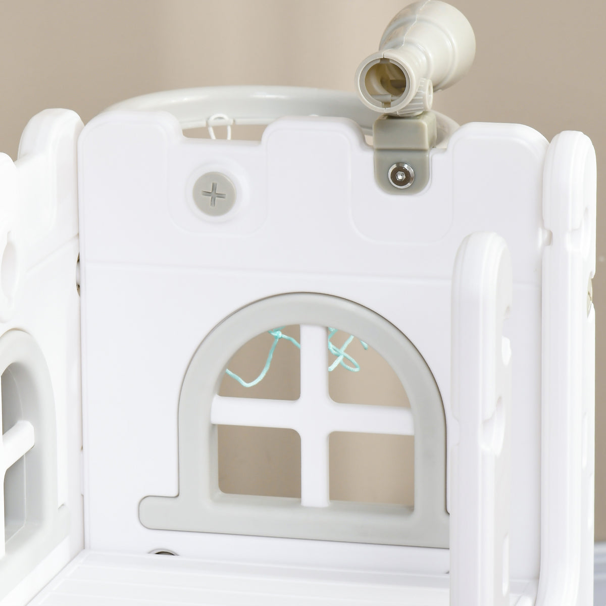 Tobogán Infantil Aiyaplay Hdpe, Pp Blanco Y Gris 70x177x92 Cm 331-052v00gy_3