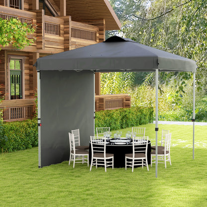 Carpa Plegable Outsunny Acero, Tela Oxford Gris Oscuro 247x247x268 Cm_3