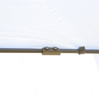 Carpa Plegable Outsunny Metal, Tela Oxford Beige 405x340x285 Cm_4