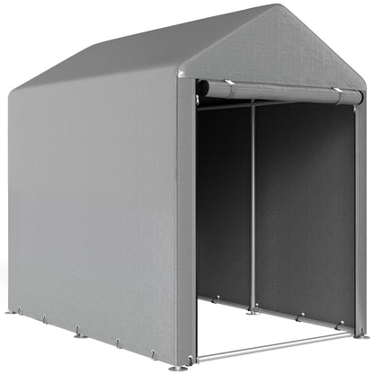 Outsunny Carpa De Jardín Para Herramientas De Jardinería 1,2x1,8x1,65 M Gris_0