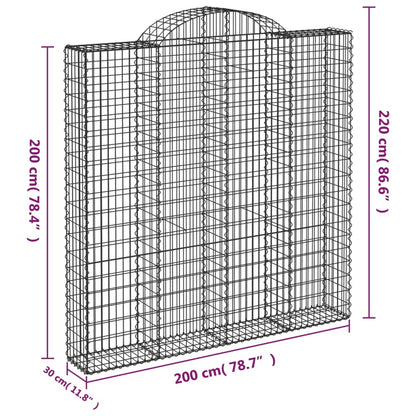 Cestas De Gaviones 4 Uds Forma De Arco Hierro 200x30x200/220 Cm_5