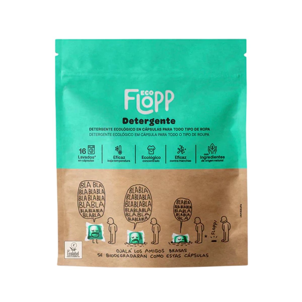 Pack 2 x Detergente ropa ECO Flopp 16 caps