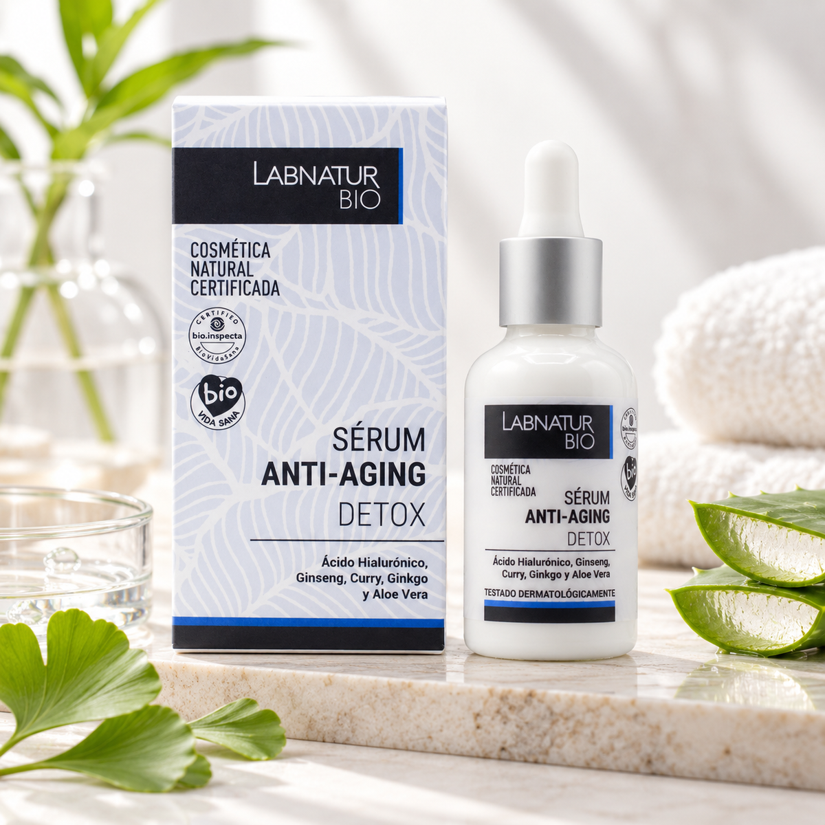Sérum Facial Detox Labnatur Bio 30 ml | Revitaliza, Hidrata y Protege | Luminosidad y Efecto Antifatiga | Vegano_1