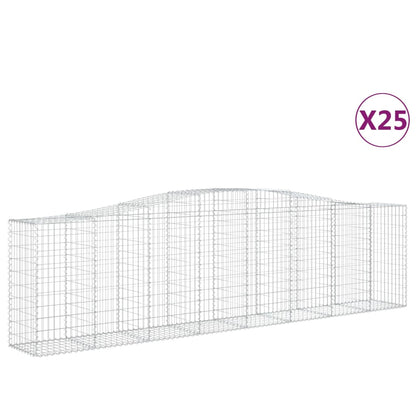 Cestas De Gaviones 25 Uds Forma De Arco Hierro 400x50x100/120cm_0