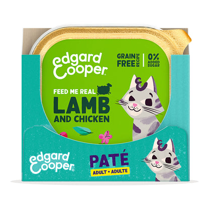 Comida húmeda gatos paté Tarrina Cordero y Pollo Edgard &amp; Cooper 85 g