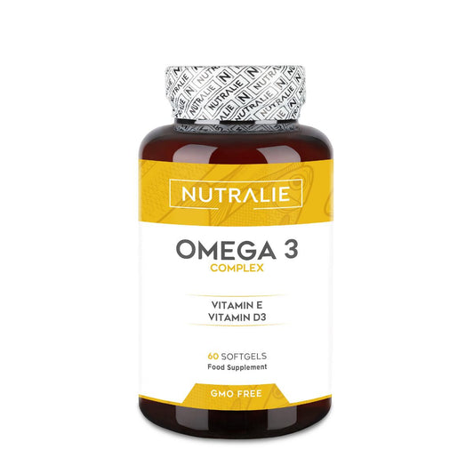 Omega 3 Complex 2000mg + Vit E y D3 DHA EPA Nutralie 60 Softgels