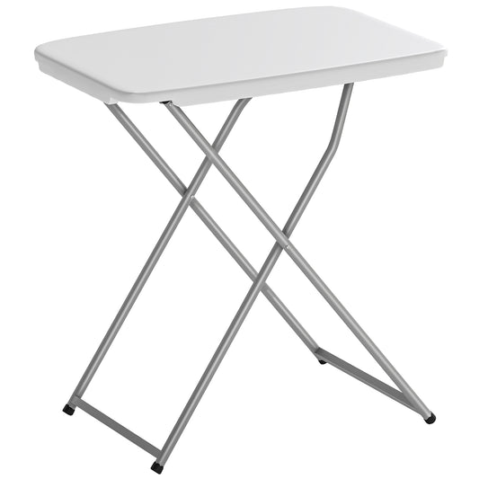 Mesa De Camping Outsunny Metal, Hdpe Blanco 75x50x73.5 Cm_0