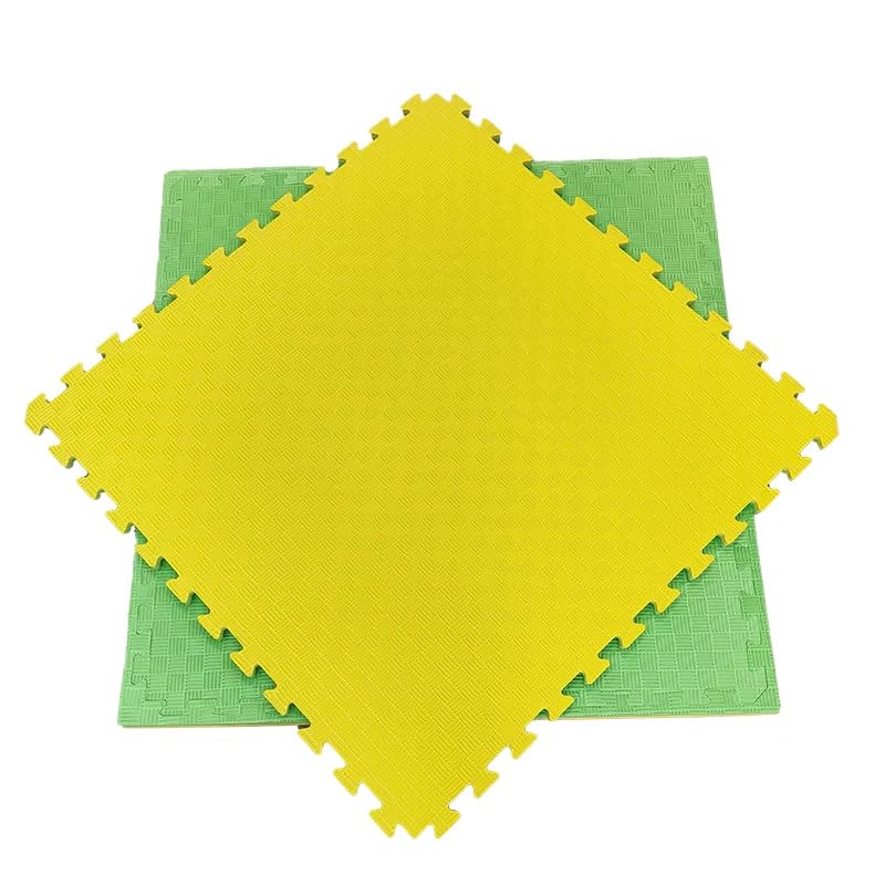 Artatami® Tatami Puzzle 1x1x20 mm Amarillo - Verde Pack Ahorro【4 Unidades】Gimnasios - Fitness - Pilates - Yoga_1
