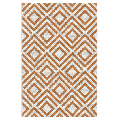 Alfombra De Exterior Reversible De Plástico Outsunny 182x274 Cm Marrón_0