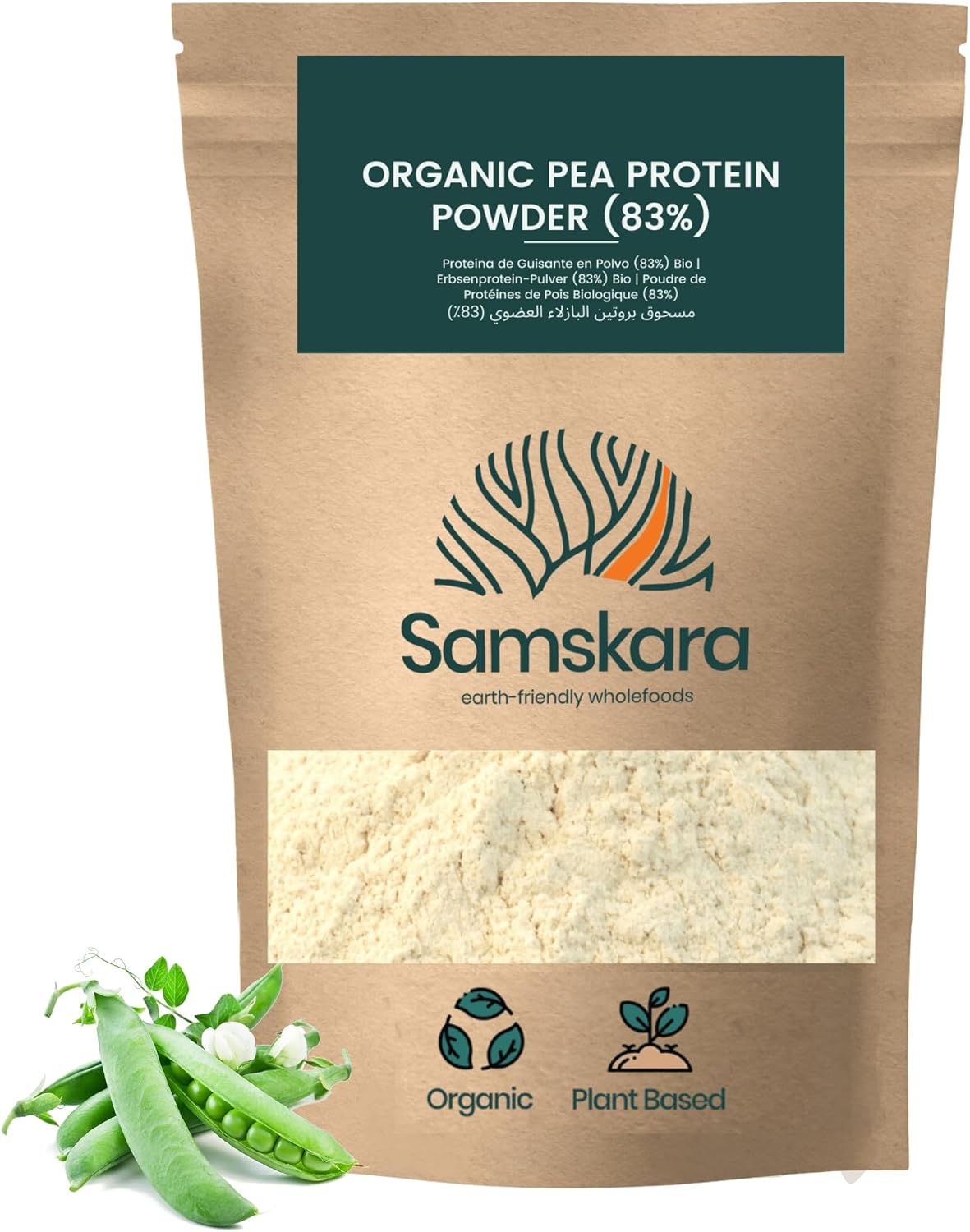 Proteína De Guisante Fermentada Bio - 3kg | Proteína Vegetal Ecológica Vegana Para Batidos Y Repostería_0