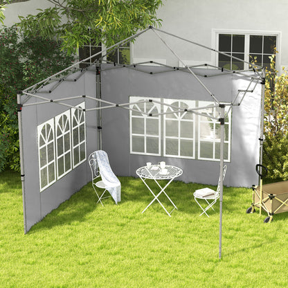 Paredes Laterales Carpa Outsunny Tela Oxford Gris Claro 295x195 Cm_1