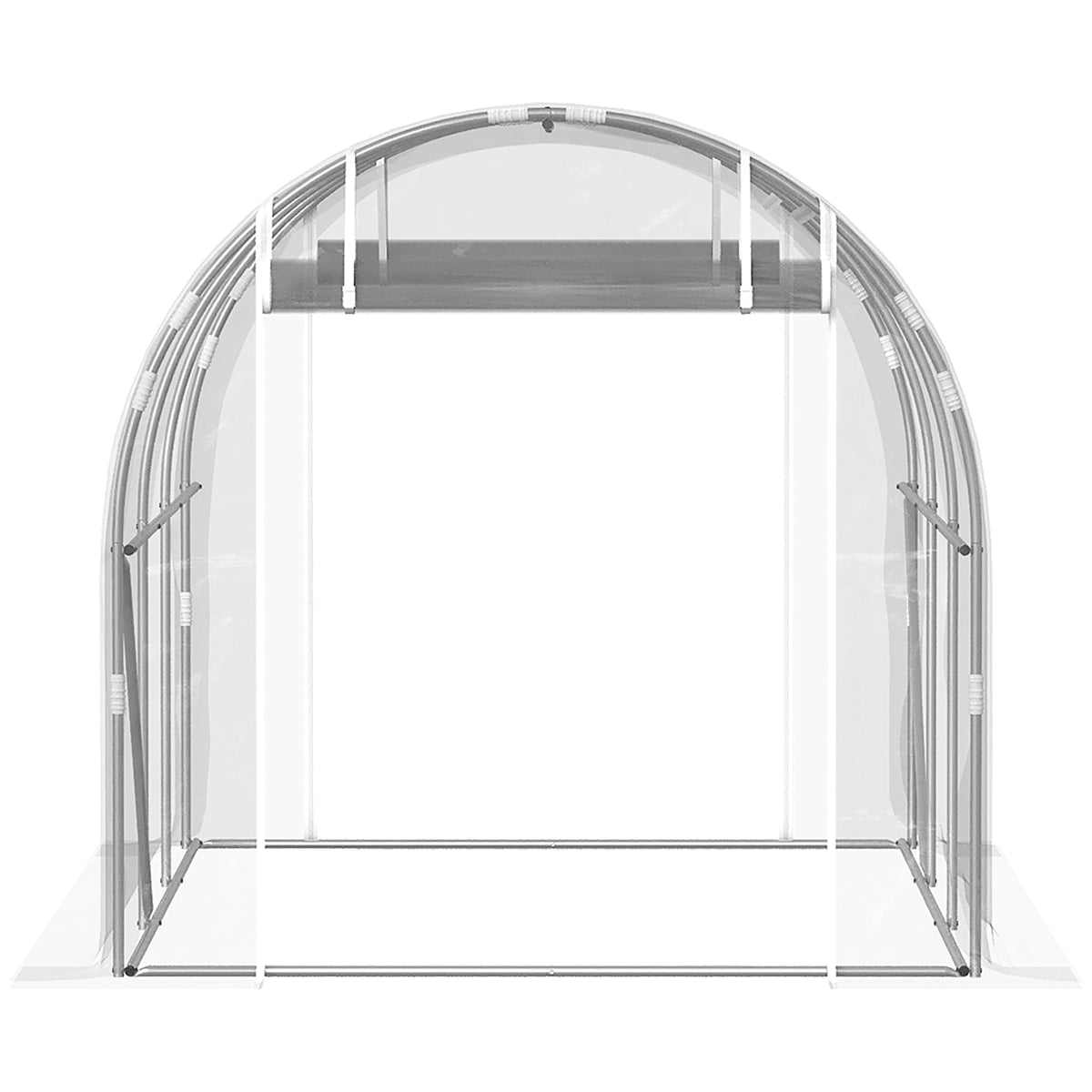 Invernadero De Túnel Outsunny Acero Galvanizado, Pe Transparente 295x195x195 Cm_3