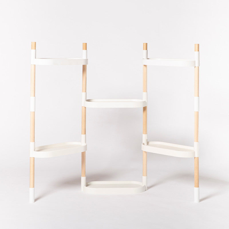 Soporte Modular Citysens De 6 Bandejas – Blanco, Polipropileno 100% Reciclado Y Madera Ecológica Pefc_5