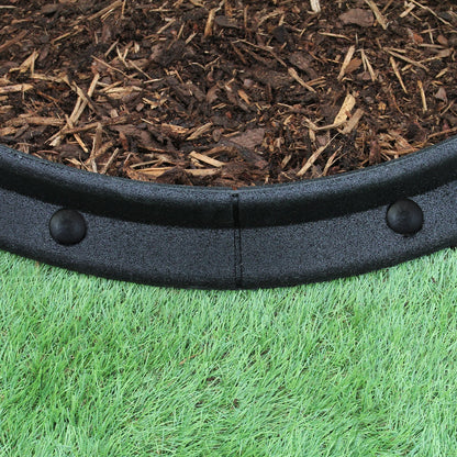 Bordes De Césped Negro Flexibles Jardín Bordes De Césped Paquete De 6 X 1.2m_3
