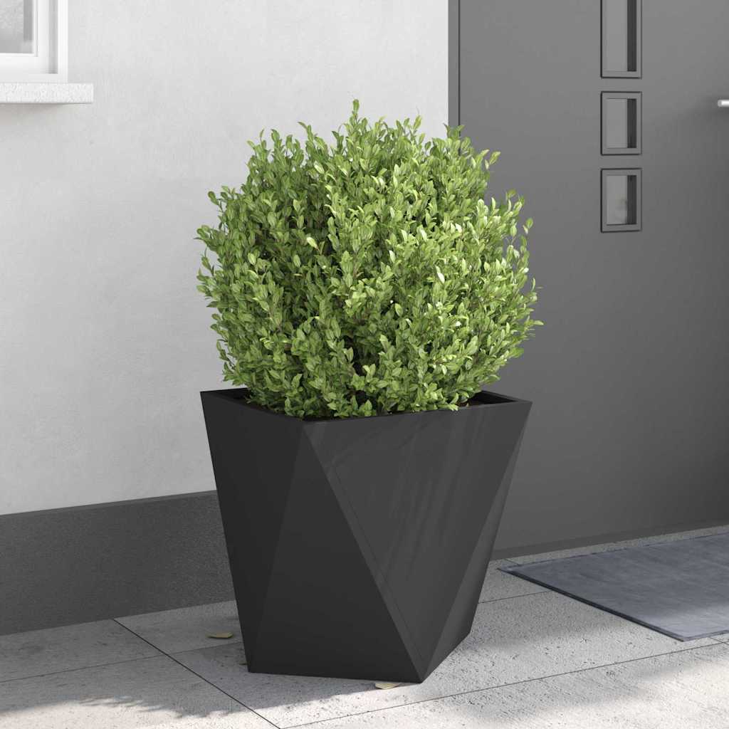 Jardinera 2 Uds. Negro 50 X 50 X 50 Cm Acero_3