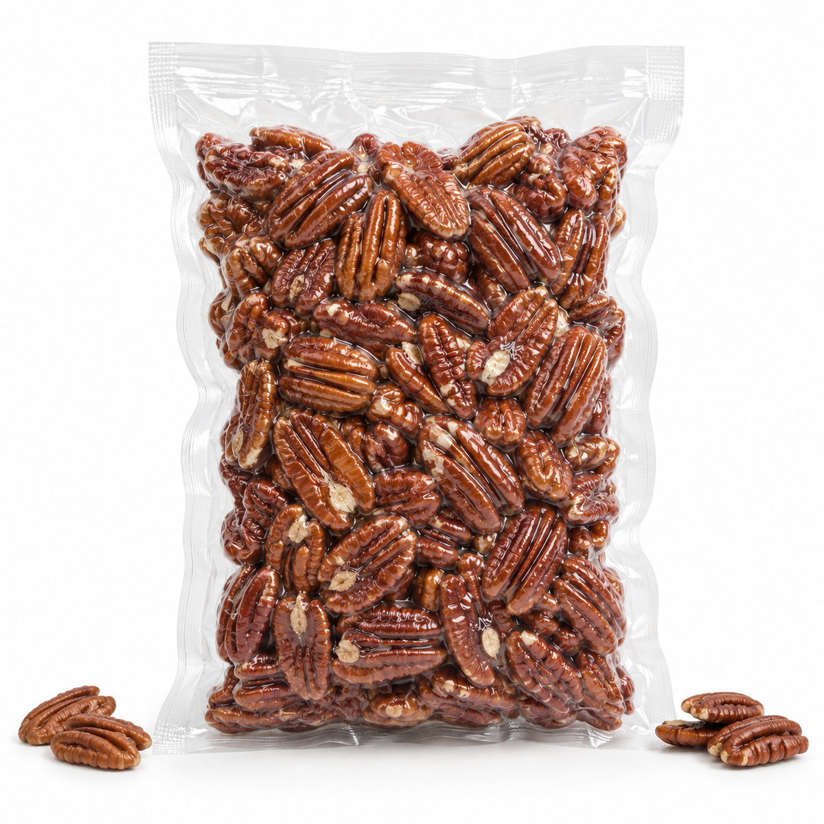 Mitades De Nuez Pecana Mantecosa - Envasadas Al Vacío - Pack 2 X 600g (2 Envases Retail) | Fruto Seco Ecológico Premium_0