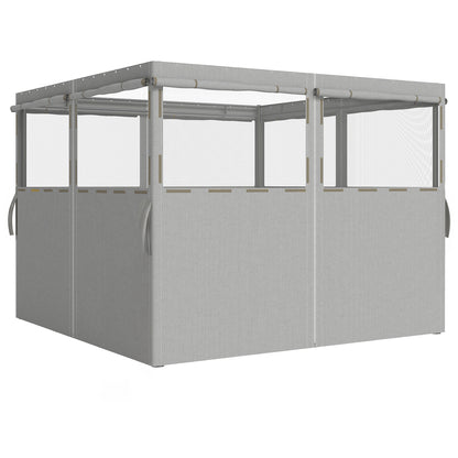 Laterales Para Carpa Outsunny Poliéster Gris Claro 300x198 Cm_1