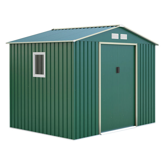 Caseta Metálica High Door Mallorca Verde - Espacio Y Ventilación - 2,77x2,12x1,91 M - Multicolor_0