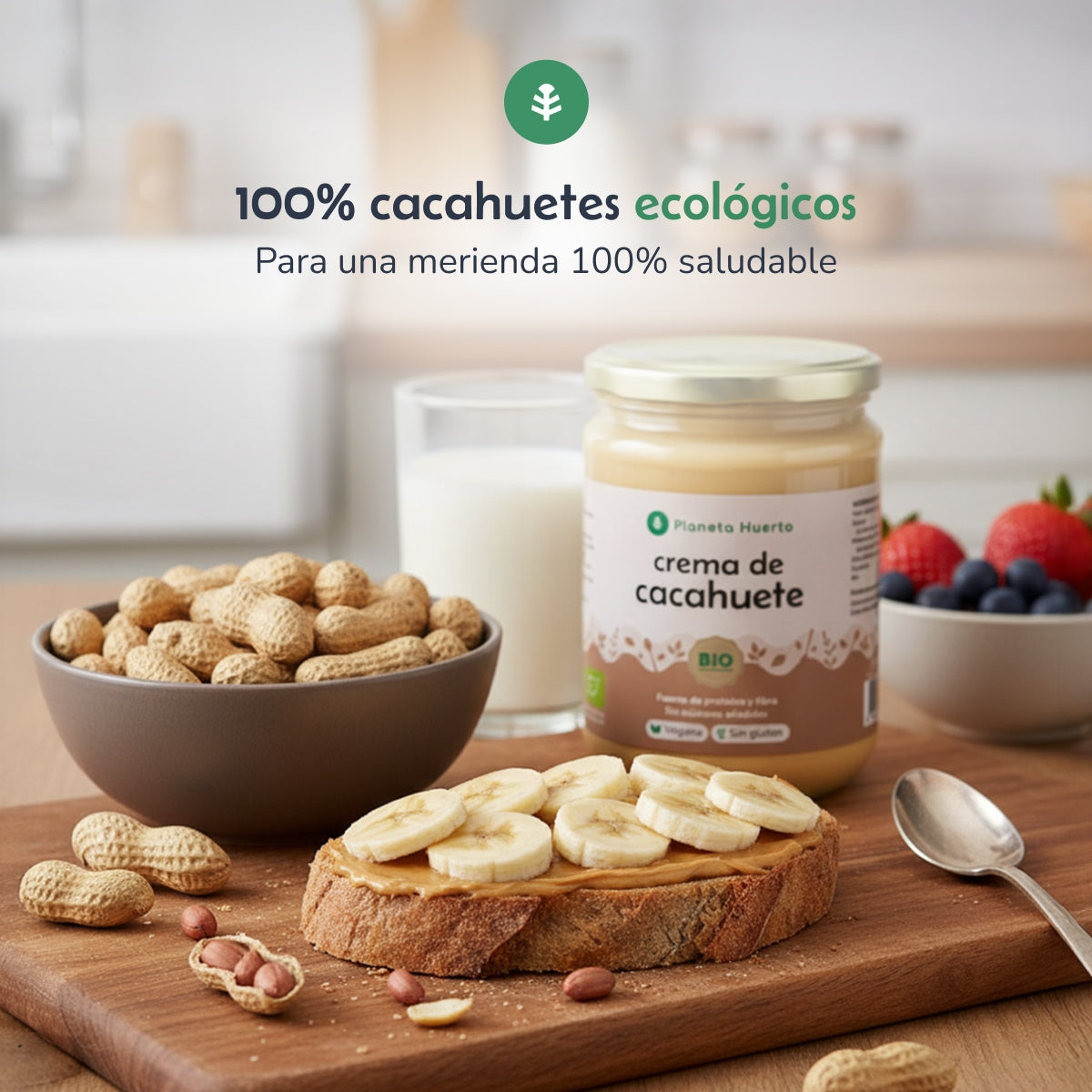 Crema de Cacahuetes ECO Planeta Huerto 350g