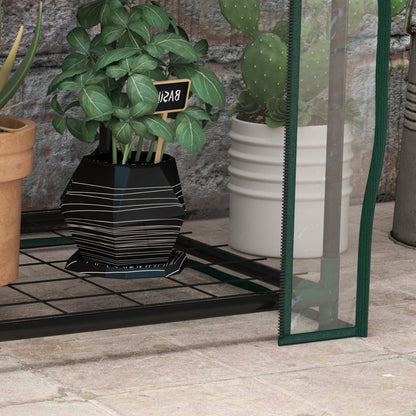 Invernadero De Jardín Outsunny Acero, Plástico Transparente 59x39x127 Cm_3