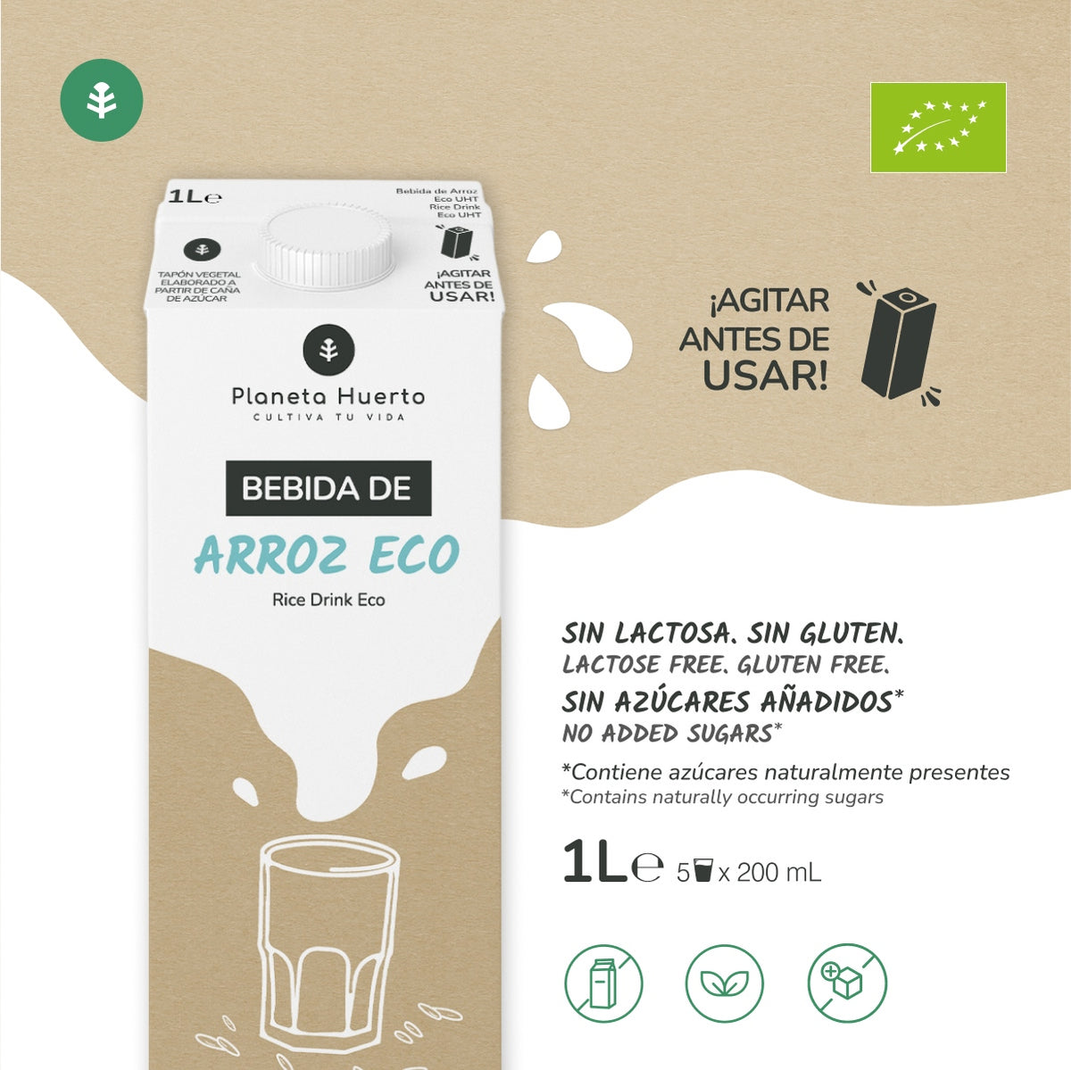 Bebida de Arroz Eco Planeta Huerto 1L