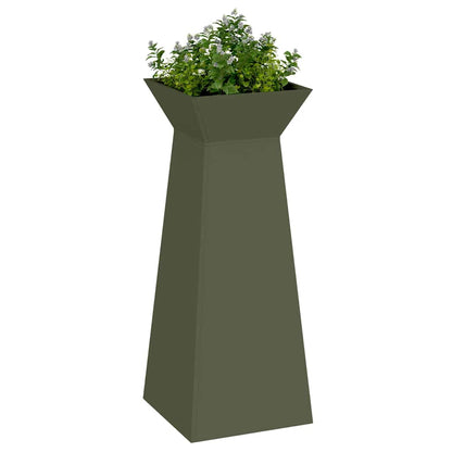 Maceta Pilar Verde Oliva 40 X 40 X 100 Cm_2