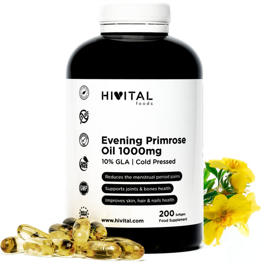 Aceite de Onagra 1000 mg Hivital 200 perlas