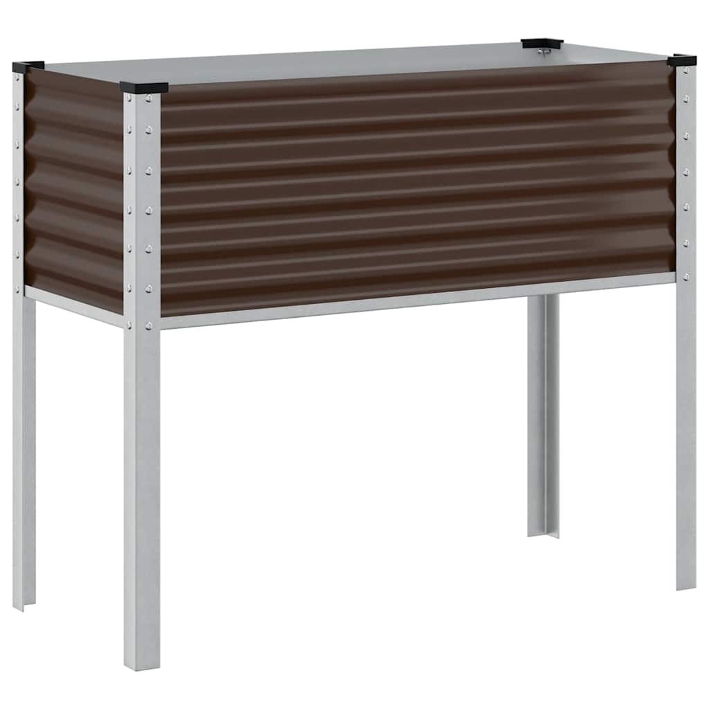 Jardinera De Acero Marrón 100x45x90 Cm_4