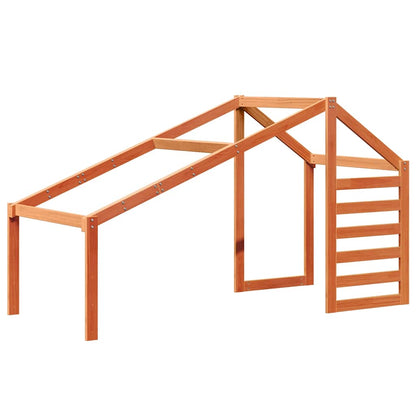Techo De Cama Infantil Madera Maciza Pino Marrón 198x97x113 Cm_0