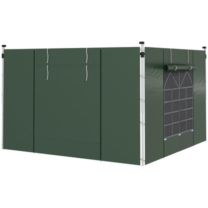 Paredes Para Carpa Outsunny Tela Oxford Verde 295x195 Cm_0