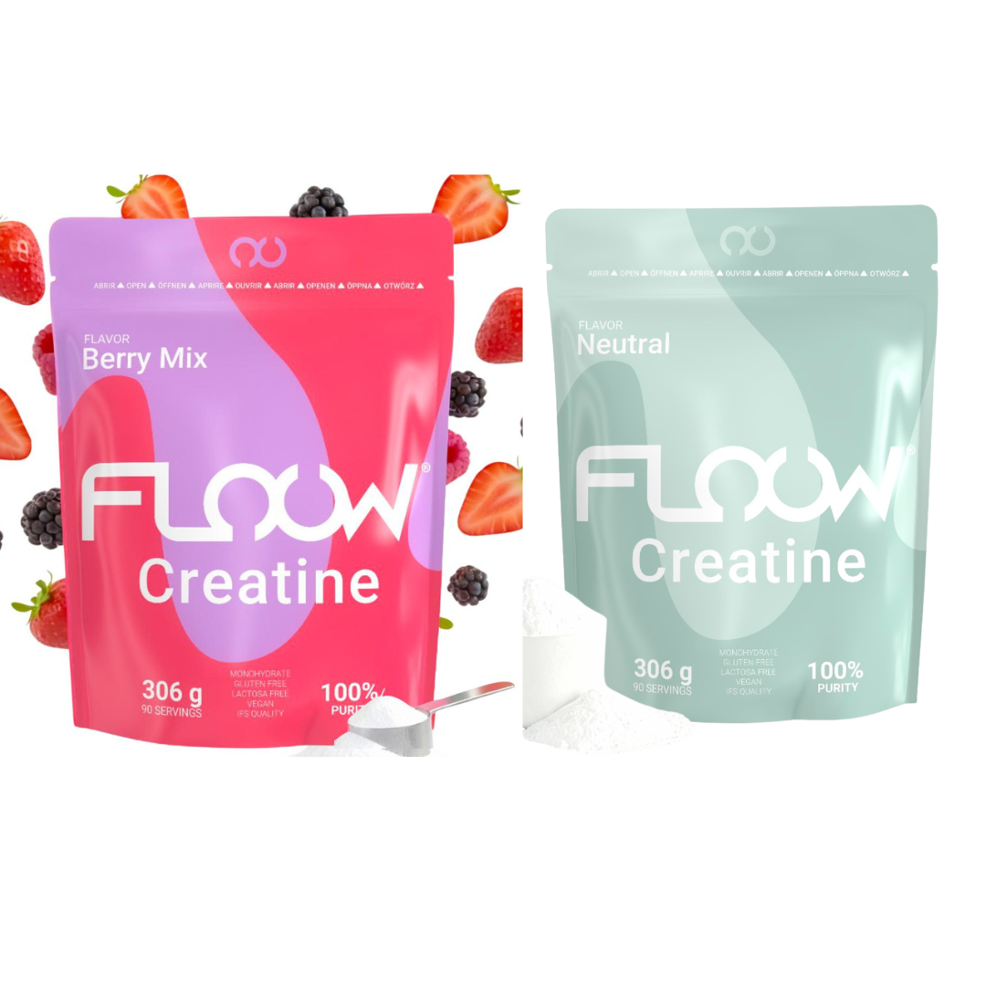 Creatina Monohidratada Sabor Berry Mix + Sabor Neutro - 612g (180 Dosis) Creatine En Polvo Pura Sin Azúcar_0