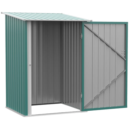 Caseta De Jardín 0,92 M² Con Cerradura Outsunny 100x103x160 Cm Verde_4
