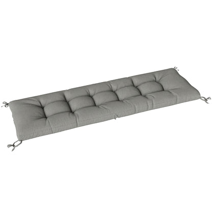 Cojín Para Banco Outsunny Poliéster, Algodón Pp Gris Claro 198x65x13 Cm_0