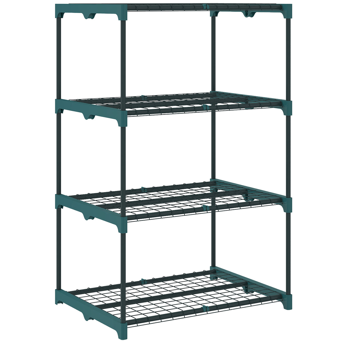 Soporte Para Plantas Outsunny Acero, Pp Verde Oscuro 67x49x105 Cm_0