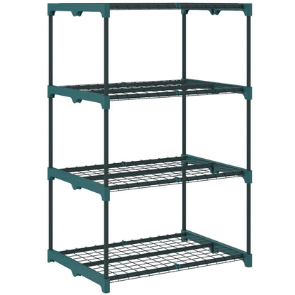 Soporte Para Plantas Outsunny Acero, Pp Verde Oscuro 67x49x105 Cm_0
