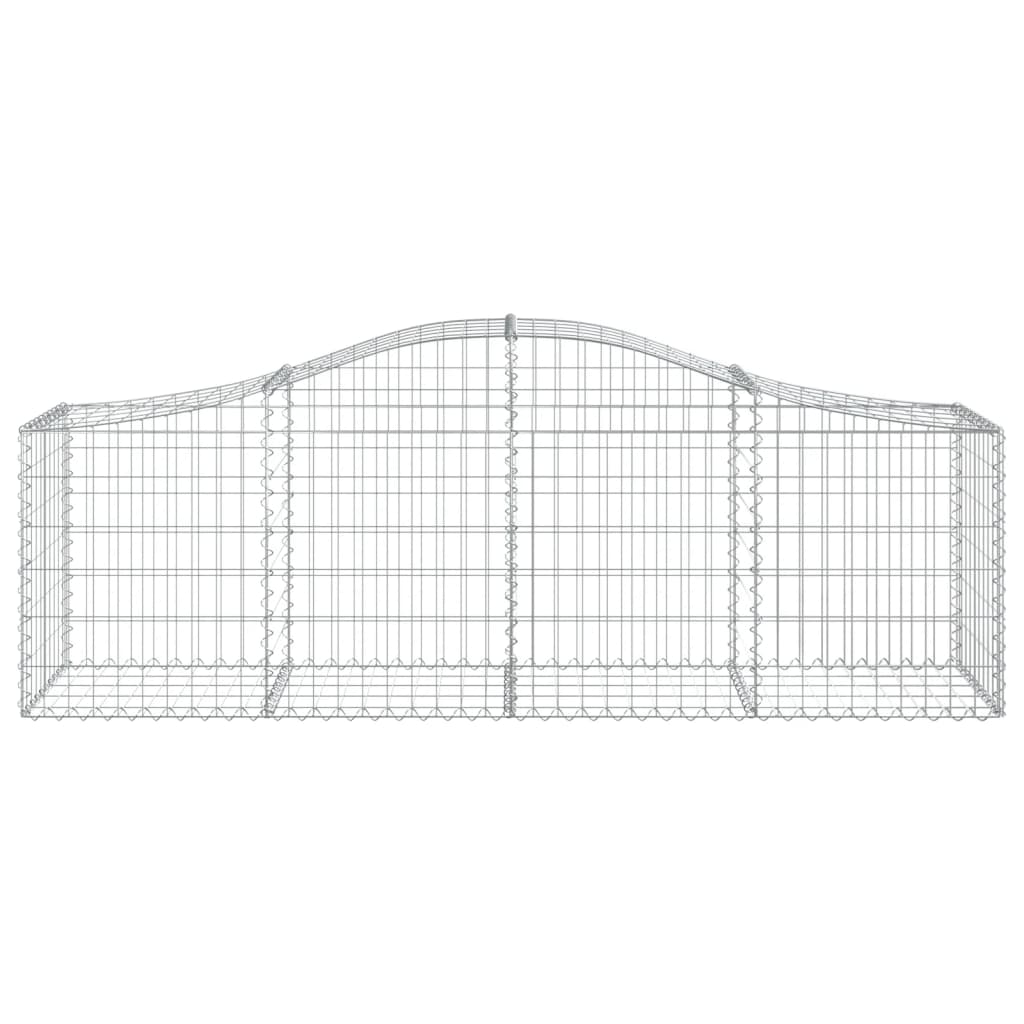 Cestas De Gaviones 15 Uds Forma De Arco Hierro 200x50x60/80 Cm_3