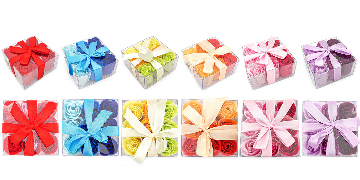 Pack 5 Cajas 9 Rosas De Jabón (naranja) - Flores Con Pétalos De Jabón Perfumados - Regalo Original Para Días Especiales_3