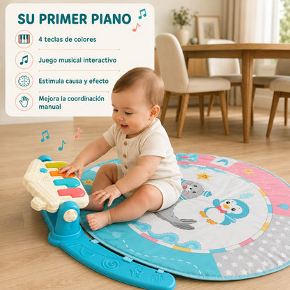 Gimnasio Bebé Con Piano Musical, Manta De Actividades Infantil,estimulación Temprana, Piano Para Pies Bathby_5