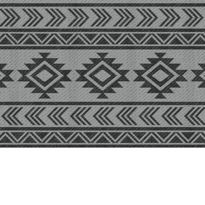 Outsunny Alfombra De Exterior 182x274 Cm Impermeable Anti-uv Negro Y Gris_5