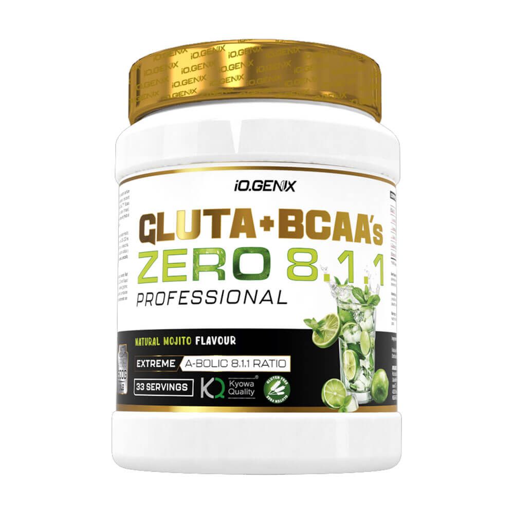 Gluta + Bcca´s Zero 8:1:1 - 500g - Mojito - Bcaa + Glutamina - Io.genix_0