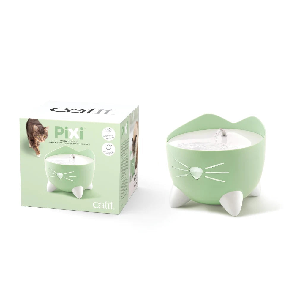 Fuente Bebedero para Gatos Easy to Clean Verde Catit PIXI 2,25 L