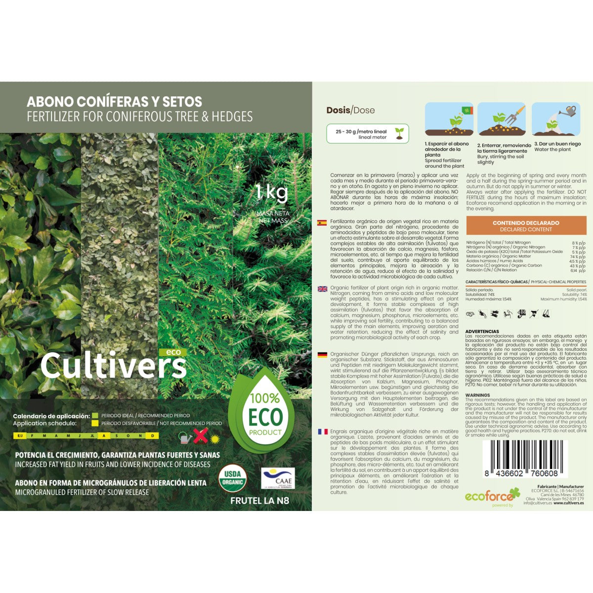 Abono Coníferas Ecológico Cultivers 20 Kg_3
