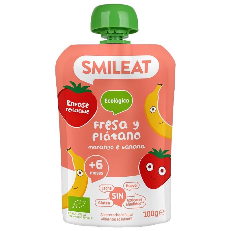 Pouche ECO fresa y plátano Smileat 100 g