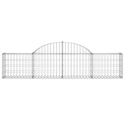 Cestas De Gaviones 8 Uds Forma De Arco Hierro 200x30x40/60 Cm_3