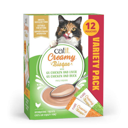 Sopa Cremosa para Gatos Creamy Bisque Pack Variado Catit 12 x 40 g