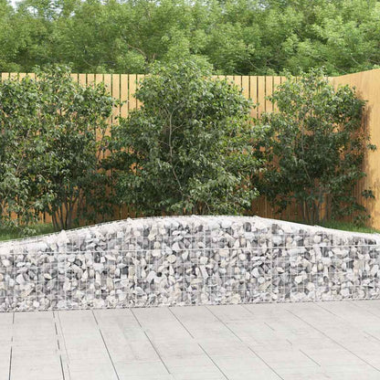 Cestas De Gaviones 4 Uds Forma De Arco Hierro 400x50x40/60 Cm_1