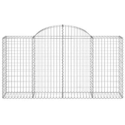 Cestas De Gaviones 7 Uds Forma De Arco Hierro 200x50x100/120 Cm_3